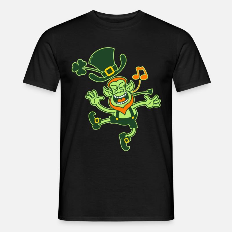 Leprechaun Dancing and Singing - Men’s T-shirt - black
