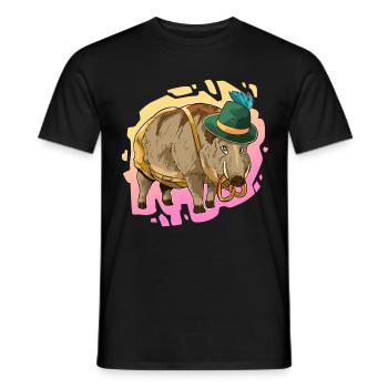 Boar Bayern Lederhose Gift - Men's T-Shirt - black - Front - AI Model Male 178 light (178cm)