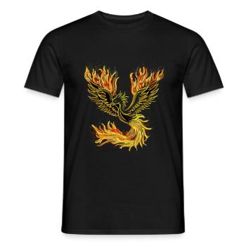 Phoenix - Men's T-Shirt - black - Front - AI Model Male 178 light (178cm)