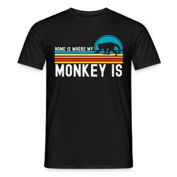 Affe - Männer T-Shirt - Schwarz - Vorne - AI Model Male 178 light (178cm)