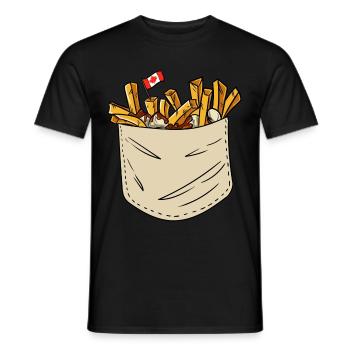 Kanadische Poutine Pommes Frites Mittagessen - Männer T-Shirt - Schwarz - Vorne - AI Model Male 178 light (178cm)