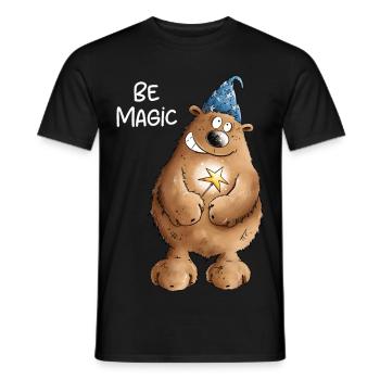 Be Magic Magician Bear I Magician - Men's T-Shirt - black - Front - AI Model Male 178 light (178cm)