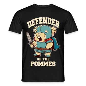 Defender Krieger mit Schwert - Männer T-Shirt - Schwarz - Vorne - AI Model Male 178 light (178cm)