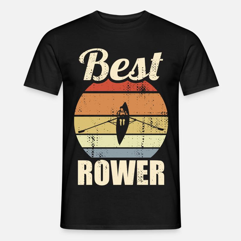 Lustiger Ruderer - Männer T-Shirt - Schwarz