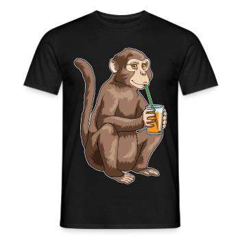 Affe Saft - Männer T-Shirt - Schwarz - Vorne - AI Model Male 178 light (178cm)