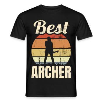 Best Archer - Männer T-Shirt - Schwarz - Vorne - AI Model Male 178 light (178cm)