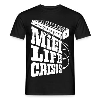 midi-life-crisis-w - Men's T-Shirt - black - Front - AI Model Male 178 light (178cm)