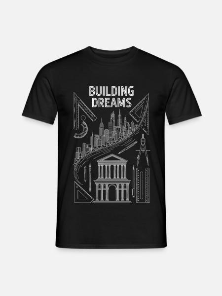 Architecture of Building Motif - Men's T-Shirt - black