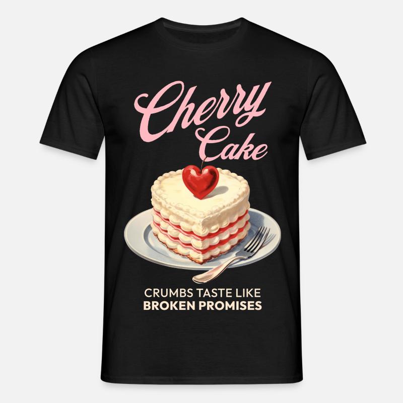 Kirschen Kirschkuchen Backen Geschenk - Männer T-Shirt - Schwarz