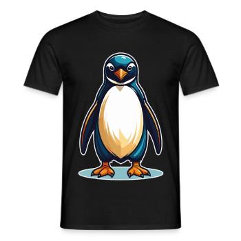 Cooler Pinguin – Süß, frech und sympathisch - Männer T-Shirt - Schwarz - Vorne - AI Model Male 178 light (178cm)