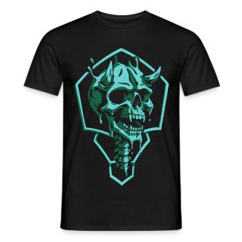 Crâne d’émeraude déchiré - T-shirt homme - noir - Devant - AI Model Male 178 light (178cm)