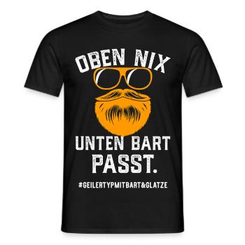 Geiler Typ Mit Bart Und Glatze Bartträger Vollbart - Männer T-Shirt - Schwarz - Vorne - AI Model Male 178 light (178cm)