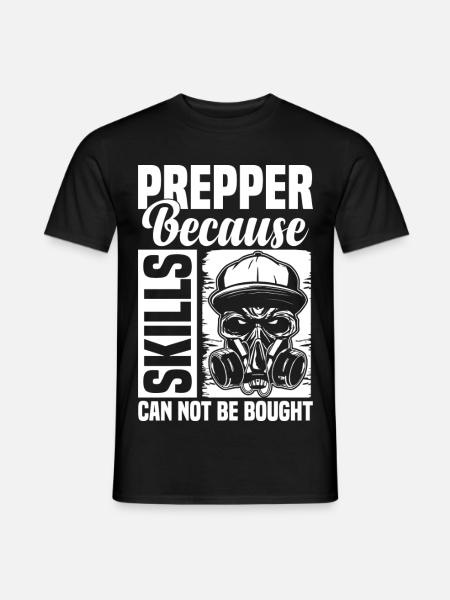 Survivalist Must-Haves Ausrüstungsvorbereitung - Männer T-Shirt - Schwarz