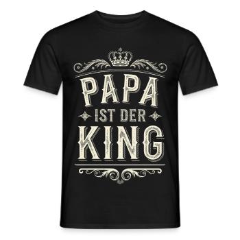 Dad Sayings Gift Funny Father King Crown - Men's T-Shirt - black - Front - AI Model Male 178 light (178cm)