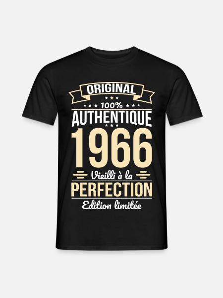1966 – Aged to Perfection – Limited Edition - Men's T-Shirt - black