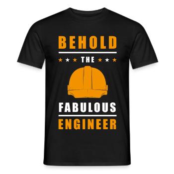 Voici l’ingénieur fabuleux - T-shirt homme - noir - Devant - AI Model Male 178 light (178cm)