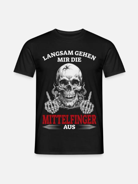 Je commence lentement à manquer de doigts d’honneur - T-shirt homme - noir