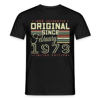 Génial Depuis Février 1978 - T-shirt homme - noir - Devant - AI Model Male 178 light (178cm)