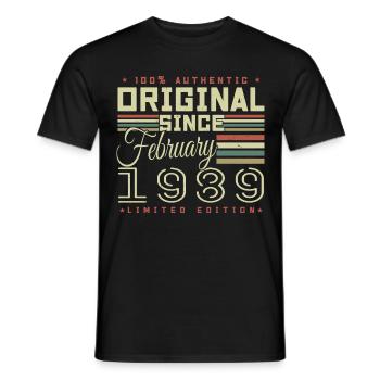 Génial Depuis Février 1989 - T-shirt homme - noir - Devant - AI Model Male 178 light (178cm)