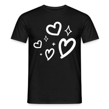 heart - T-shirt homme - noir - Devant - AI Model Male 178 light (178cm)
