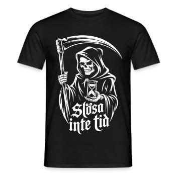 Horloge de l’Ange de la Mort – Ne Perdez Pas De Temps - T-shirt homme - noir - Devant - AI Model Male 178 light (178cm)