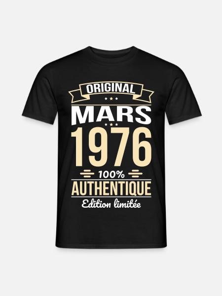 50th Anniversary - Original - March 1976 - Men's T-Shirt - black