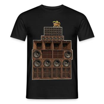 Reggae Soundsystem - Männer T-Shirt - Schwarz - Vorne - AI Model Male 178 light (178cm)