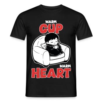 Cocooning Boisson Chaude Teddy - T-shirt homme - noir - Devant - AI Model Male 178 light (178cm)