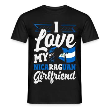Nicaragua Flag Pride & Home - Men's T-Shirt - black - Front - AI Model Male 178 light (178cm)