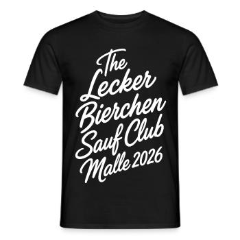 Malle 2026 The Lecker Bierchen Sauf Club Malle - Männer T-Shirt - Schwarz - Vorne - AI Model Male 178 light (178cm)