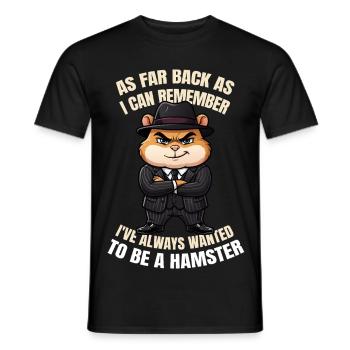 Lustiger Gangster-Hamster-Tierfilm Parodie Schwarz - Männer T-Shirt - Schwarz - Vorne - AI Model Male 178 light (178cm)
