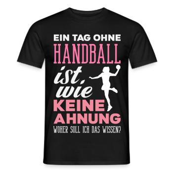 Handball Handballer Handball Trainer Fan Geschenk - Männer T-Shirt - Schwarz - Vorne - AI Model Male 178 light (178cm)
