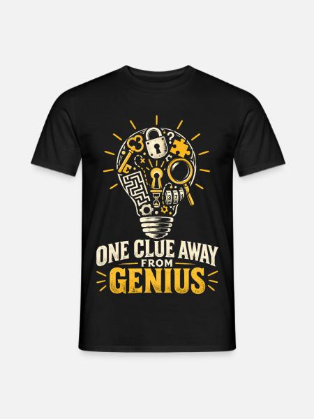 Escape Room One Clue Away - Männer T-Shirt - Schwarz