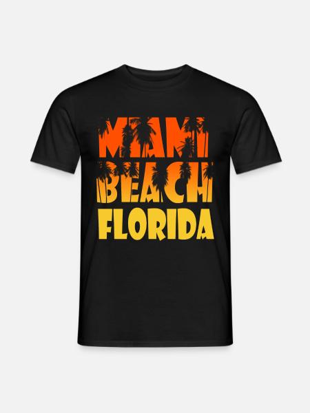 Miami Beach - Männer T-Shirt - Schwarz