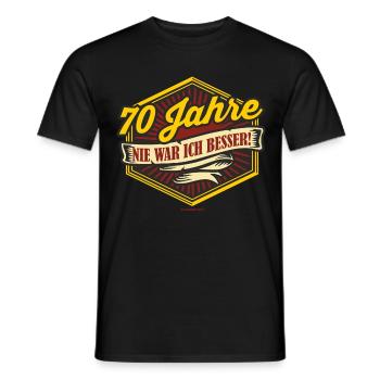 Geburtstag nie war ich besser 70 - Männer T-Shirt - Schwarz - Vorne - AI Model Male 178 light (178cm)