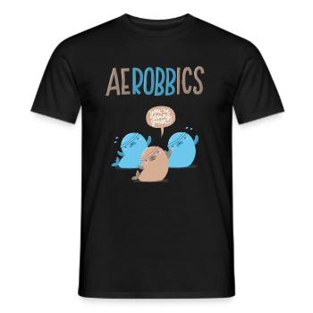 Aerobbics funny - Männer T-Shirt - Schwarz - Vorne - AI Model Male 178 light (178cm)