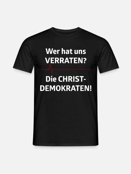 Wer hat uns verraten - Männer T-Shirt - Schwarz