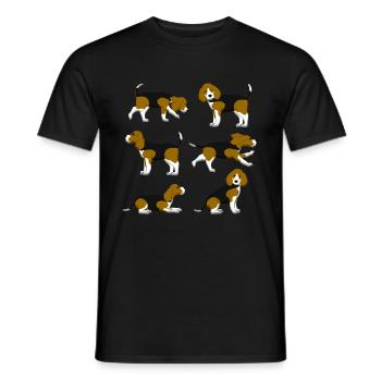 Beagle selection - Men's T-Shirt - black - Front - AI Model Male 178 light (178cm)