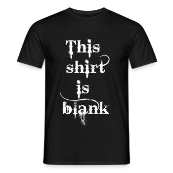 This shirt is blank - Men's T-Shirt - black - Front - AI Model Male 178 light (178cm)