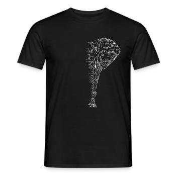 elephant - T-shirt homme - noir - Devant - AI Model Male 178 light (178cm)