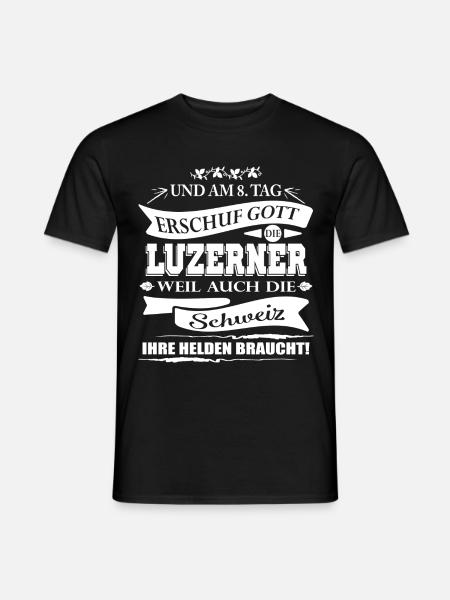 Luzerner-Schweiz - Männer T-Shirt - Schwarz