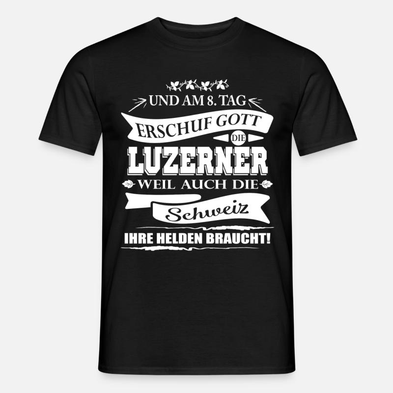 Luzerner-Schweiz - Männer T-Shirt - Schwarz