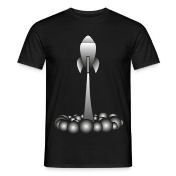 Rakete rocket - Männer T-Shirt - Schwarz - Vorne - AI Model Male 178 light (178cm)