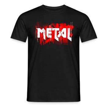 metal - Männer T-Shirt - Schwarz - Vorne - AI Model Male 178 light (178cm)