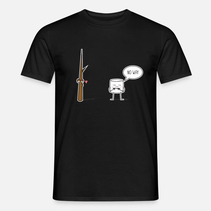 Marshmallow - Männer T-Shirt - Schwarz