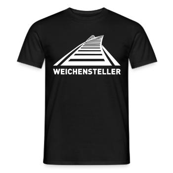 Weichensteller - Männer T-Shirt - Schwarz - Vorne - AI Model Male 178 light (178cm)