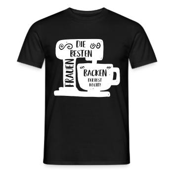 FRAUEN BACKEN - Männer T-Shirt - Schwarz - Vorne - AI Model Male 178 light (178cm)