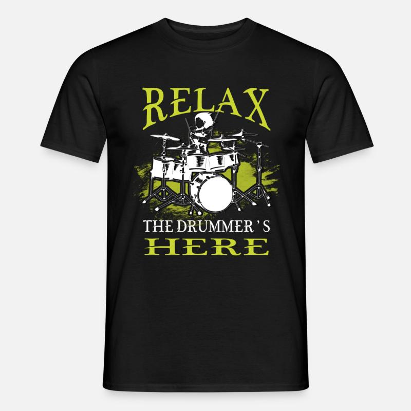 Relax, the drummer's here - Men’s T-shirt - black