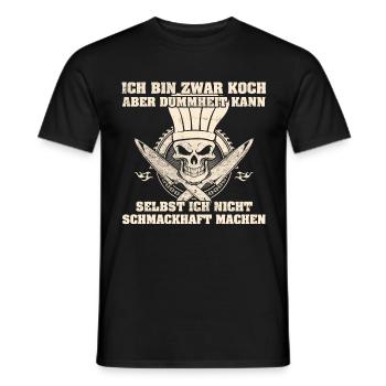 Koch - Die Dummheit - Männer T-Shirt - Schwarz - Vorne - AI Model Male 178 light (178cm)