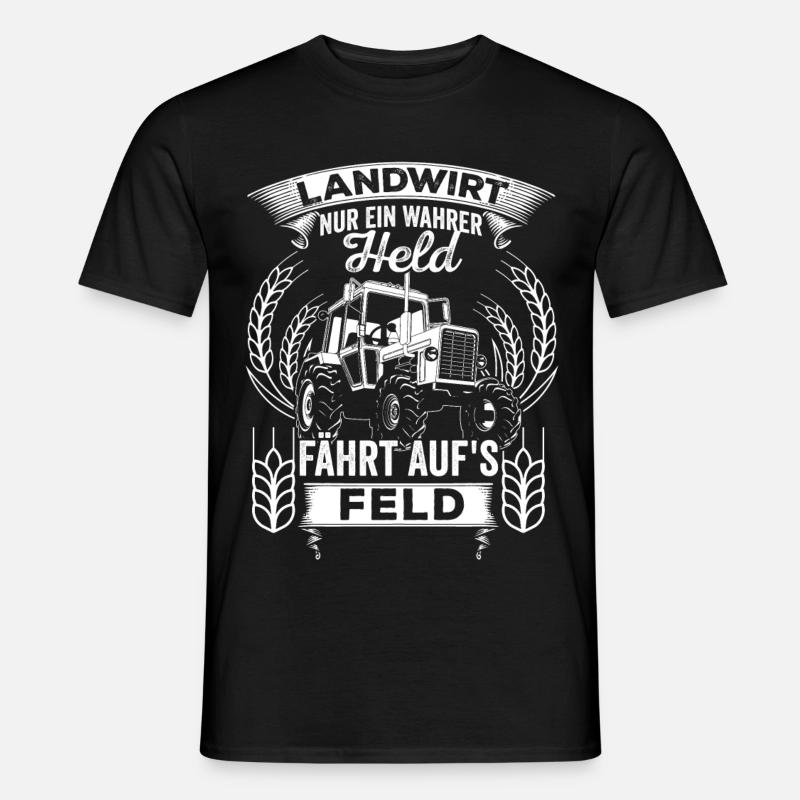 Landwirt - Held - Männer T-Shirt - Schwarz